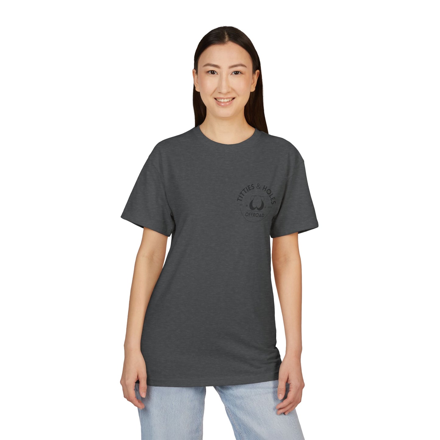 T-Shirt — 'Waves & Wine' Pink Palm Pocket Tee
