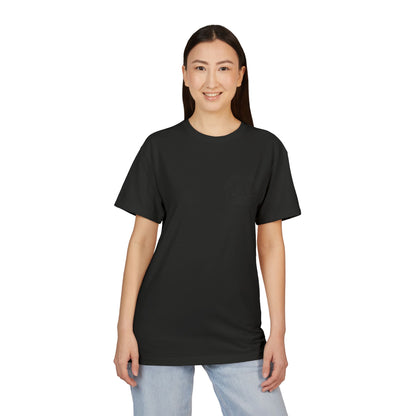 T-Shirt — 'Waves & Wine' Pink Palm Pocket Tee
