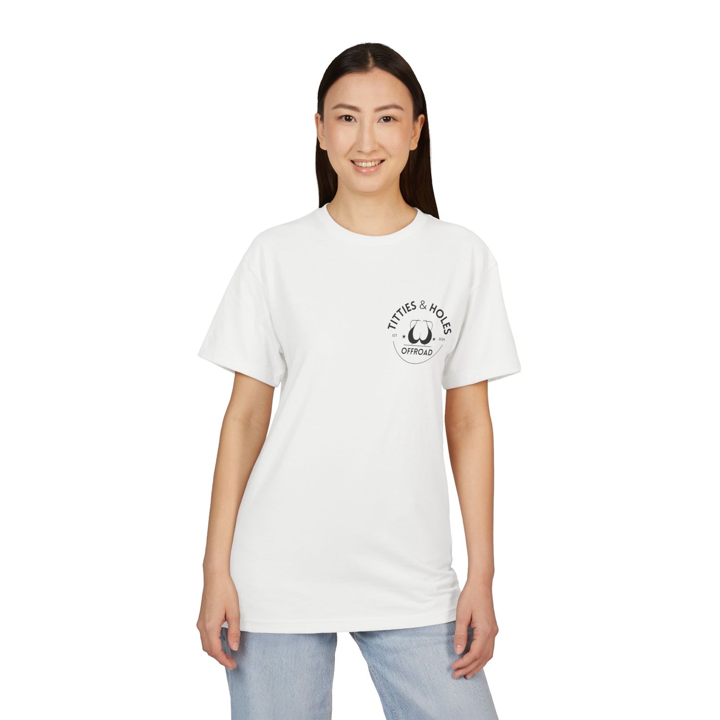 T-Shirt — 'Waves & Wine' Pink Palm Pocket Tee