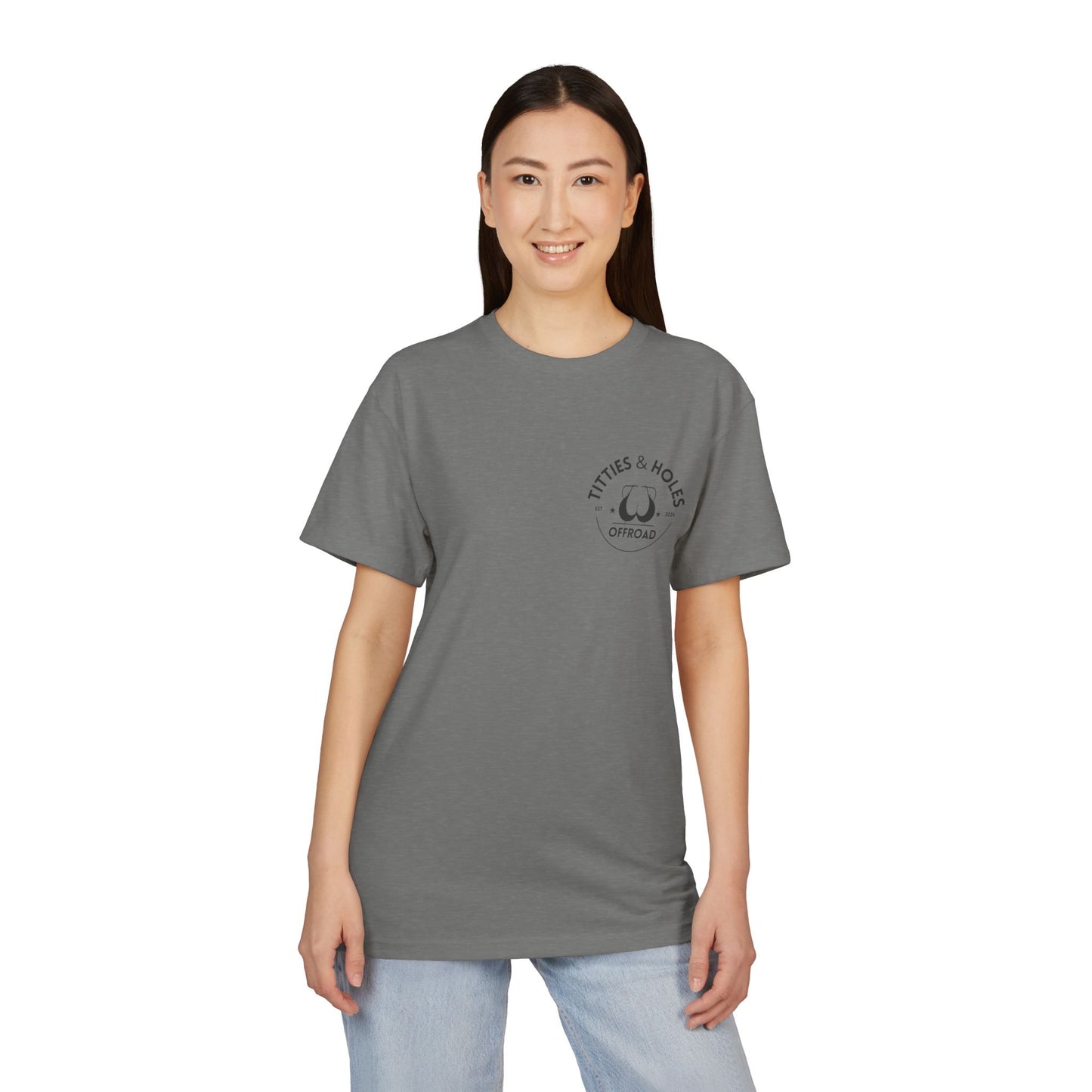 T-Shirt — 'Waves & Wine' Pink Palm Pocket Tee