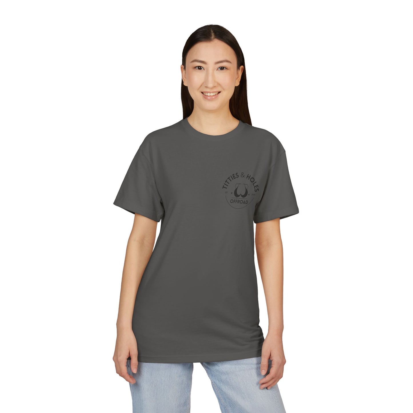 T-Shirt — 'Waves & Wine' Pink Palm Pocket Tee