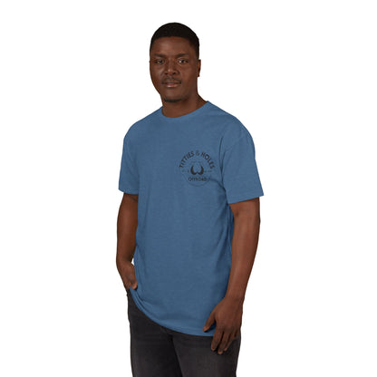 T-Shirt — 'Waves & Wine' Pink Palm Pocket Tee